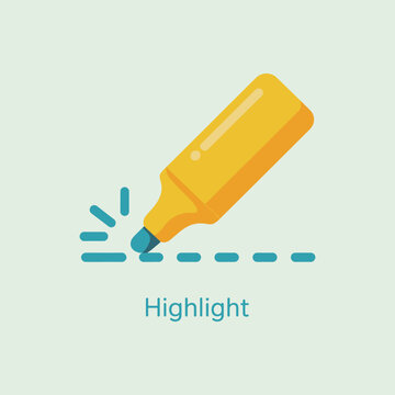 Highlight  marker icon vector illustration, Highlighter marker sign symbol