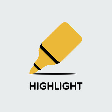 Highlight  marker icon vector illustration, Highlighter marker sign symbol