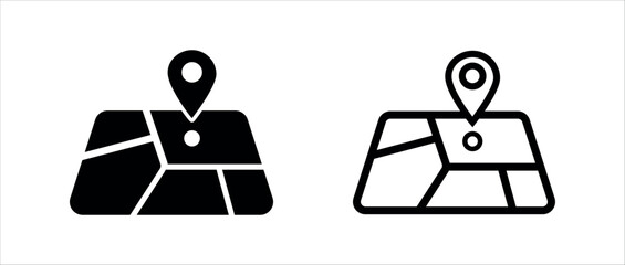 Aufkleber - address icon. location icon. map icon for app, website, ui , ux etc . place icon png and vector illustration on transparent background.
