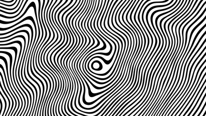 Poster - Trippy abstract distorted wave background. Psychedelic ripple texture design. Optical illusion art for banner or poster.