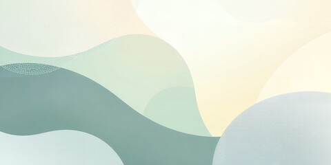 Poster - Abstract background with soft pastel colors and wavy shapes creating a smooth and calming effect