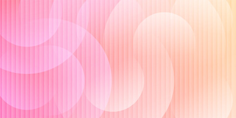 Aufkleber - Minimalist banner background, pastel colorful, pink and yellow gradations. Circle effect style geometric. Modern Vector Illustration Eps 10