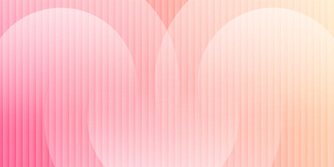 Aufkleber - Minimalist banner background, pastel colorful, pink and yellow gradations. Circle effect style geometric. Modern Vector Illustration Eps 10