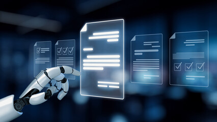 Poster - AI transforms document management using virtual assistant systems, AI-secure file storage, and artificial intelligence for paperless workflows. Kernel