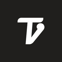 Leinwandbilder - Letter TV unique branding logo design.