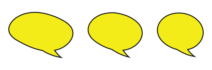 Poster - Set of comic speech bubbles. Cartoon vector illustration