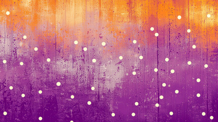 Poster - A colorful gradient features deep purple blending into orange, adorned with bright white dots, creating a striking abstract wall design