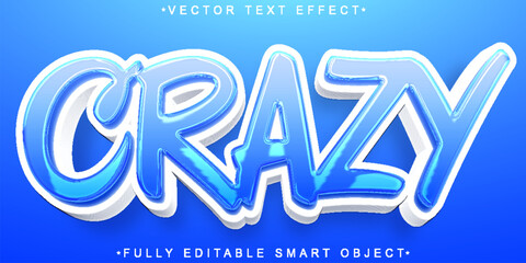 Poster -  Wild Crazy Fantastic Fun Style Surreal Vibrant Design Vector Fully Editable Smart Object Text Effect
