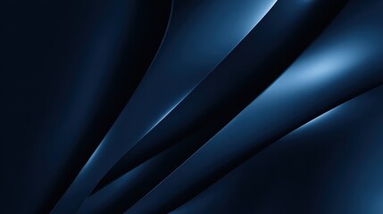 Poster - Modern abstract gradient dark navy blue banner background