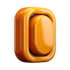 Poster - Orange rounded rectangle shape isolated on transparent background
