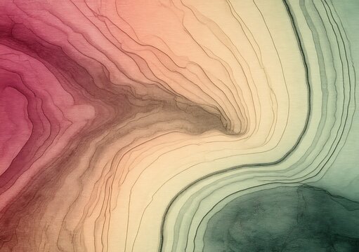 Abstract topographic colored lines design background