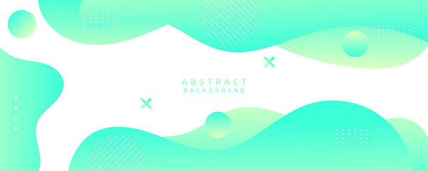 Fototapete - Mint green soft abstract background with flowing shapes and clean white space. Best for natural branding and UI backgrounds.
