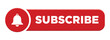 © BeeStock - Red subscribe button with white bell icon vector
