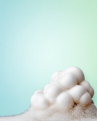 Aufkleber - Soft Glowing White Spheres Cloud Abstract Pastel Background