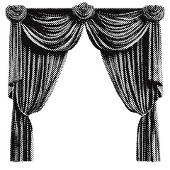 Poster - Stage theatre curtains halftone grunge vector design element