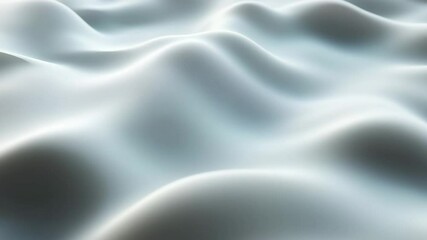 Poster - Surreal landscape of shifting white dunes with soft curves and smooth textures under soft lighting
