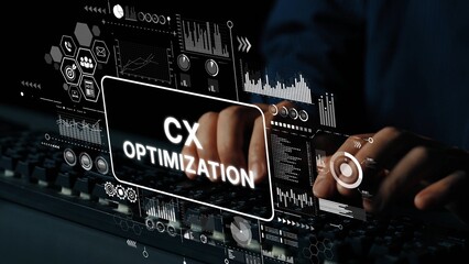 Poster - Hands on Keyboard Engaged in Customer Experience Optimization with Digital Interfaces and Graphical Elements. Asymptotic smart data analytic.