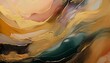 © Tom - ink paint abstraction close up image colorful abstract painting background gold oil paint with a high textured texture art to print generative ai