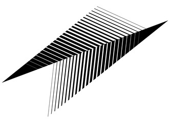 Poster - Sharp Vector Striped Pattern of Thin Black Lines on White Background. Modern Sporty Vector Background for Covers, Packaging, Advertising.