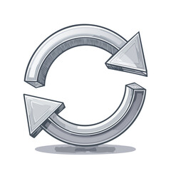 Poster - Stylized Arrows Circular Motion Rotation Direction Process Refreshing Symbol