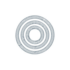 Poster - Three Layered Round Pattern on Black Backdrop, Elegant Graphic Design Elements, Repetitive Pattern, Decorative Illustration