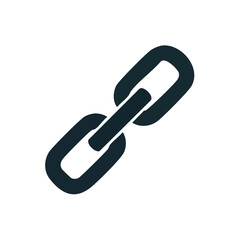 Poster - Two connected chains on a black background symbolizing links and connections