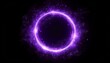 © John - magic ring particles abstract purple circle portal on black and transparent background
