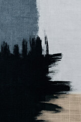 Poster - Abstract artwork featuring a blend of dark and light colors on textured canvas