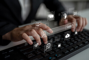 Poster - SEO tools enhance digital visibility with search engine research, keyword strategy, and search data to optimize online performance. Latch