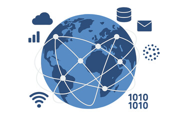 Poster - The concepts of global network connectivity, data exchange, big data, and globalization