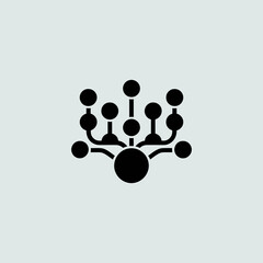 Poster - Big data icon vector illustration, Big data sign symbol, Technology and AI concept