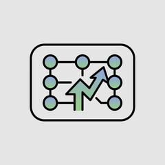 Poster - Big data icon vector illustration, Big data sign symbol, Technology and AI concept