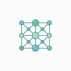 Poster - Big data icon vector illustration, Big data sign symbol, Technology and AI concept