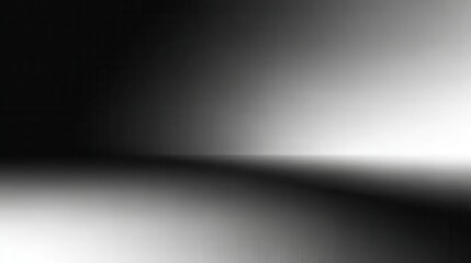 Poster - Empty studio room with soft, monochromatic light shines on gradient wall and floor