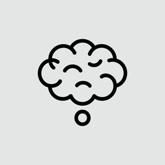 Poster - Brainstorming icon vector illustration, Technology and AI concept