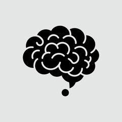 Poster - Brainstorming icon vector illustration, Technology and AI concept