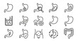 © HUANG - Digestive System Icons Stomach Health and Medical Examination Concepts
