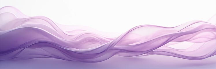 Poster - Mesmerizing purple abstract waves create a dynamic background for various projects. Elegant flow with soft gradient colors. Perfect for design, art, websites, and digital media.