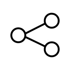 Poster - Outline icon of sharing concept with connected circles  