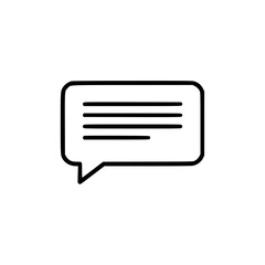 Poster - Speech bubble outline icon concept of outline icon  