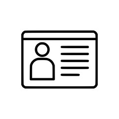 Poster - Identification card outline icon symbolizing personal information  