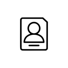 Poster - Outline icon of user profile
