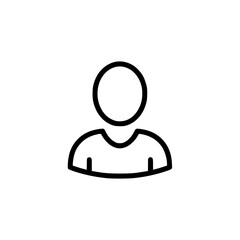 Poster - Simple outline icon of a person representing user profile concept  