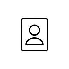Poster - Outline icon representing a person in simple design  