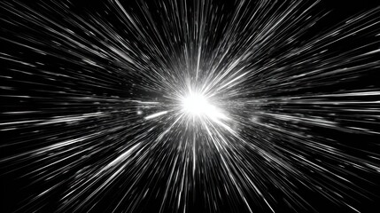 Poster - Traversing the cosmos at warp speed through black space and bright light