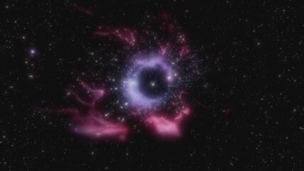 Wall Mural - Exploring a stunning cosmic nebula in a vibrant galaxy backdrop