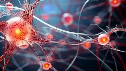 Poster - Exploring the intricate world of neurons and their interconnected pathways in a stunning high-quality animation