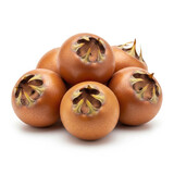 Medlar fruit isolated on white background