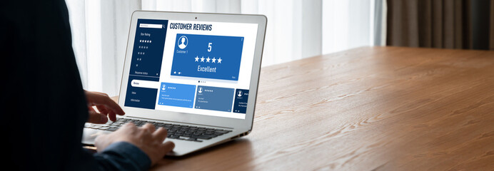 Poster - Customer experience and review analysis by modish computer software for corporate business