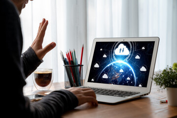 Poster - Cloud computing software for modish remote work and personal data storage